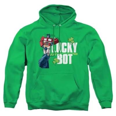 Мужская толстовка с капюшоном Optimus Prime Lucky Bot на День Святого Патрика, зеленая