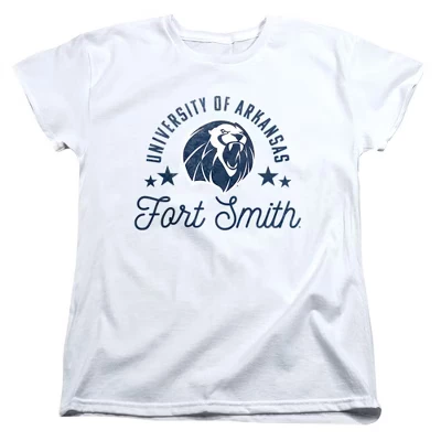 Женская футболка Университета Арканзаса Fort Smith Lions белого цвета