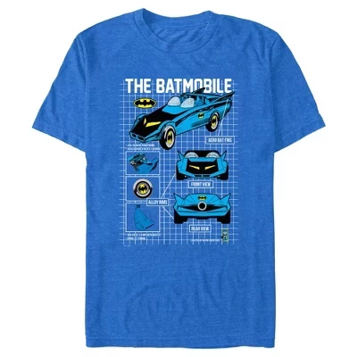 Мужская футболка DC Comics Batman Batmobile, синяя