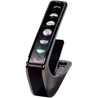 Серия Deluxe Black Chrome Guitar Capo с фазами луны на жемчужине
