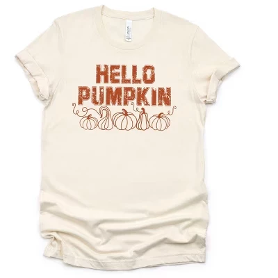 Женская футболка Simply Sage Market Hello Pumpkin, бежевая