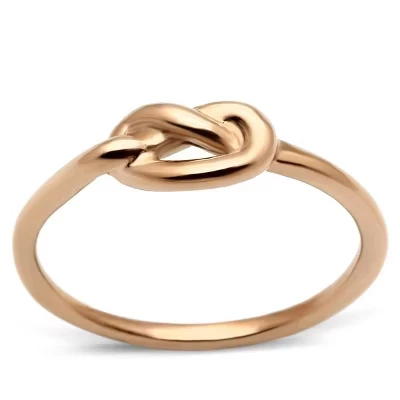 Женское кольцо Love Knot Band, модное минималистичное кольцо из нержавеющей стали, 3 варианта цвета, Размеры 5-10, розовое золото