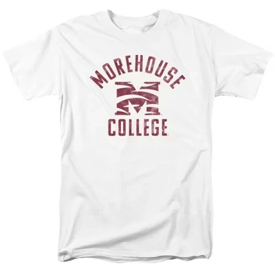 Мужская футболка с официальным логотипом Morehouse College Tigers белого цвета