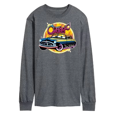 Мужская классическая футболка Doc Hudson Car Show Ready с длинным рукавом и графическим рисунком heather charcoal