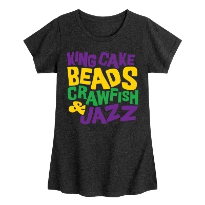 Приталенная футболка с коротким рукавом и графическим рисунком King Cake Beads Crawfish Jazz