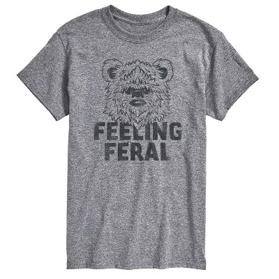 Men's -  - Feeling Feral Ewok Short Sleeve Graphic T-Shirt athletic heather