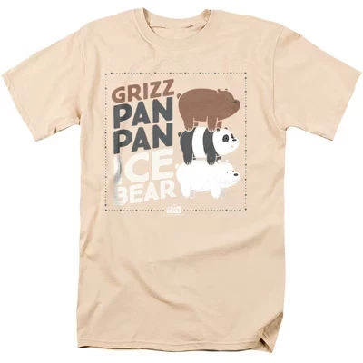 Кремовая футболка для взрослых Grizz Pan Pan Ice Bear