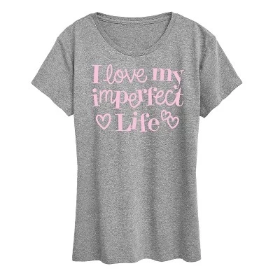 Женская футболка Instant Message «Imperfect Life», серая