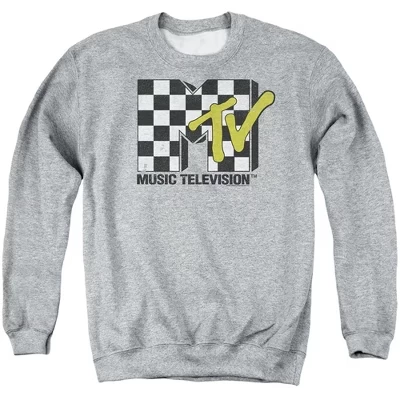 Мужская толстовка MTV «Клетчатый логотип», меланжевая