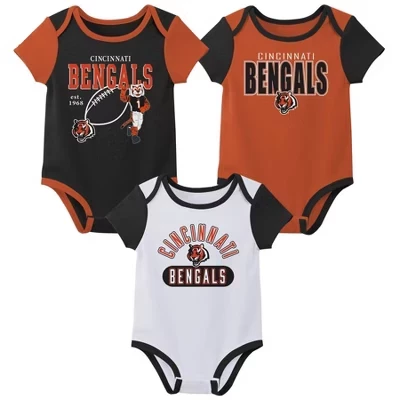 Боди для мальчиков Cincinnati Bengals' Белое 3pk
