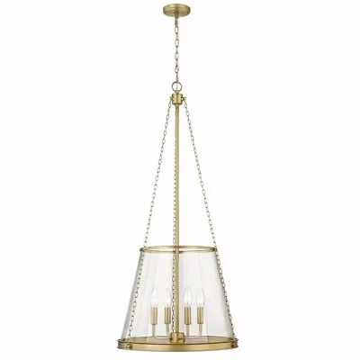 Подвесной светильник Prescott 4-Light - Современный стальной светильник для обеденных и жилых помещений gold