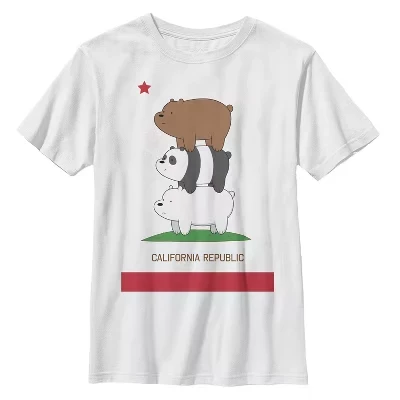 Мужская футболка California Republic Bear Stack белого цвета