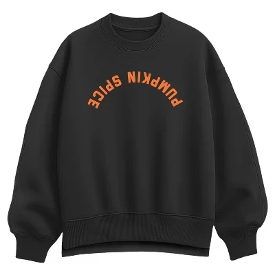 Женский свитшот Instant Message Pumpkin Spice, черный