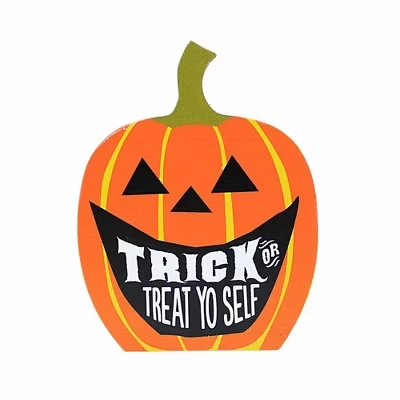 Ganz Halloween Block Talk, полка для лазерной резки веселых высказываний (1ШТ) из тыквы