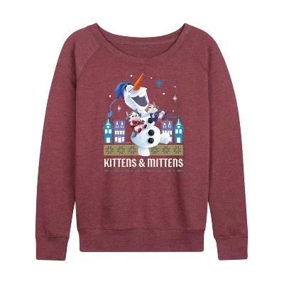 Женский лонгслив Frozen, бордовый меланж