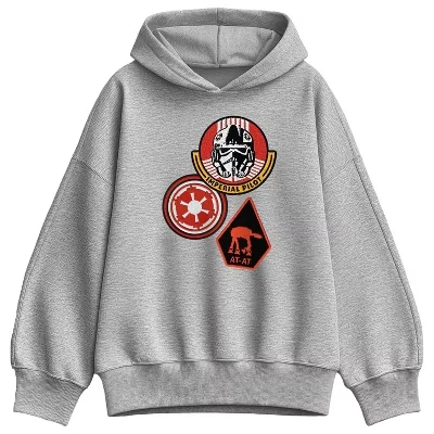 Женская толстовка с капюшоном из флиса Imperial Pilot Оверсайз athletic heather