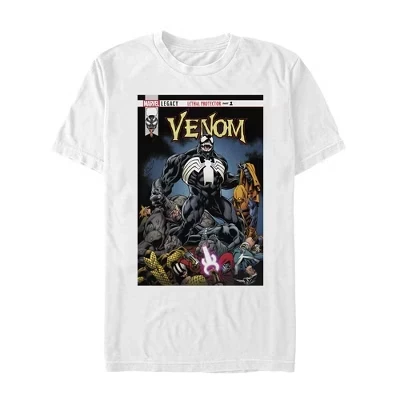 Мужская футболка с ворсом Venom Lethal Protector белого цвета