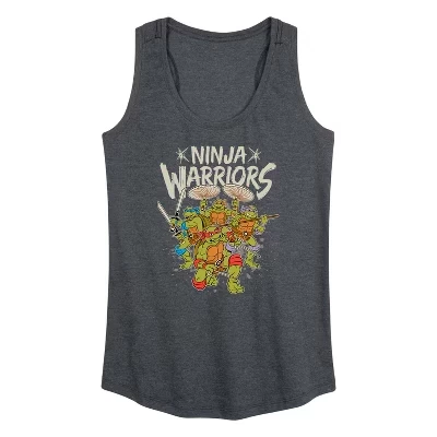 Женская футболка с графическим принтом Ninja Warriors Racerback Tank heather charcoal