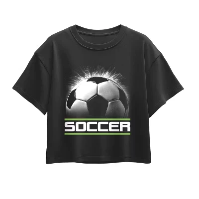 Футболка Soccerball Flash с коротким рукавом и квадратным рисунком черного цвета