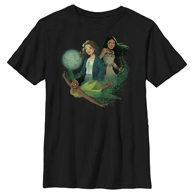Футболка для девочек Peter Pan и Wendy, черная