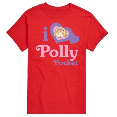 Мужская футболка Polly Pocket, I Love Polly Pocket, красная