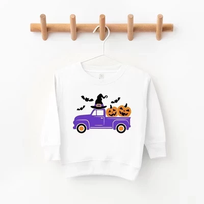 Детский свитшот The Juniper Shop Witch Farm Truck, белый