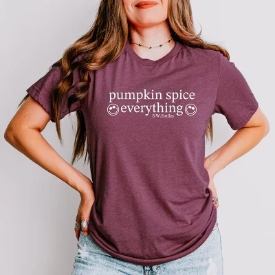 Футболка с коротким рукавом S.W.Smiley Pumpkin Spice Everything сливовая