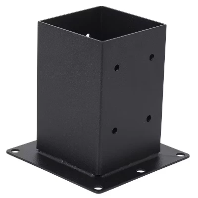 Опора для столба Garvee 9,1×9,1 см, комплект 4 шт, черная