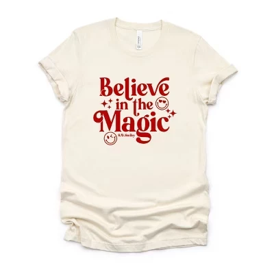 Женская футболка S.W.Smiley Magic Sparkle, кремовая