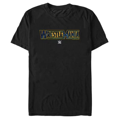 Мужская футболка WWE WrestleMania с логотипом, черная