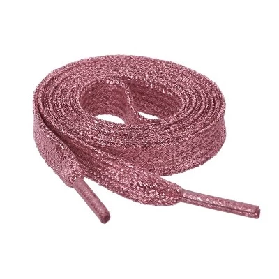 Унисекс металлические шнурки Allegra K, 1 пара, розовые