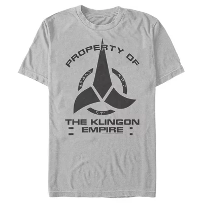 Мужская футболка Discovery Klingon Property серебристого цвета .