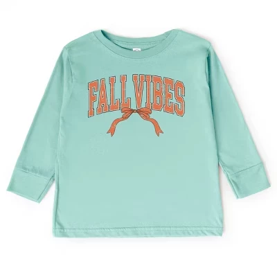 Кокетка Varsity Fall Vibes Coquette - Молодежная футболка с длинным рукавом и футболка с рисунком для малышей seafoam