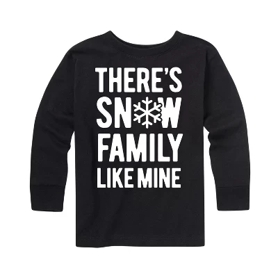 Футболка с длинным рукавом и рисунком Snow Family Like Mine черного цвета