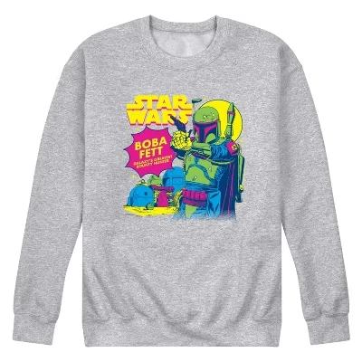Men's -  - Boba Fett Movie Photo Card Graphic Fleece Sweatshirt athletic heather