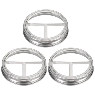 Крышки для держателей зубных щеток Mason Jar из нержавеющей стали, герметичные, серебристые, 3 шт.