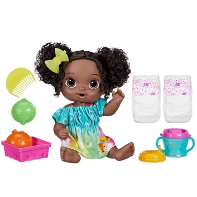 Кукла Baby Alive Fruity Sips 30 см, черная