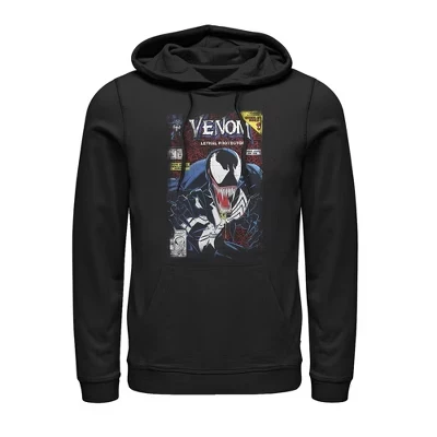 Мужская толстовка с капюшоном Venom Lethal Protector черного цвета