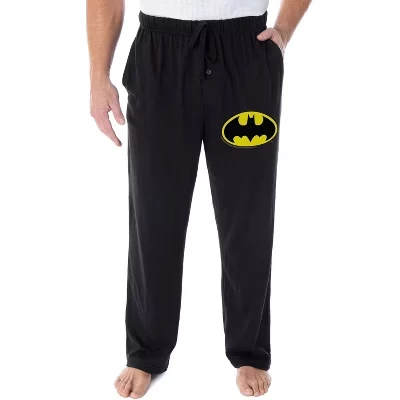 Мужские пижамные брюки Batman Bat Symbol, черные