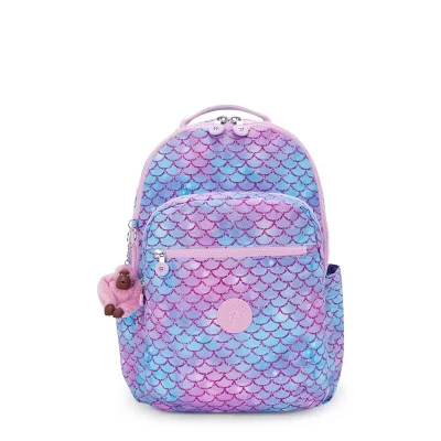 Рюкзак Kipling Seoul большой для 15″ ноутбука, мерцающий бирюзовый