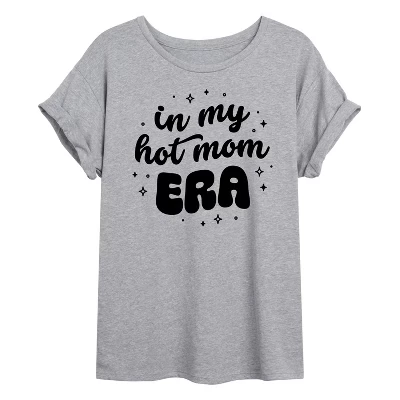 Женская футболка Instant Message «In My Hot Mom Era», серая