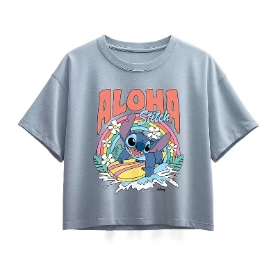 Детская футболка Disney Aloha Stitch Rainbow Surf, синяя