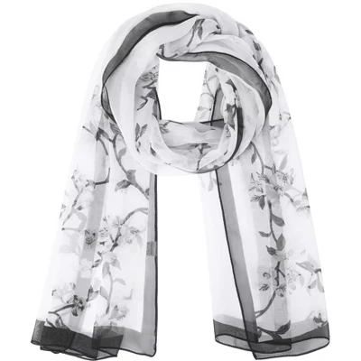 Women's Floral Lightweight Satin 50s Sunscreen Head Wrap Scarves for Summer 1 Pc style-7