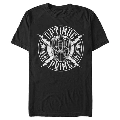 Мужская футболка со значком Optimus Prime Rock, черная