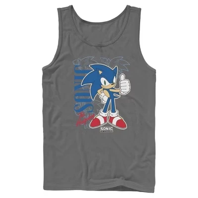 Мужская майка Sonic the Hedgehog Thumbs Up, графитовая