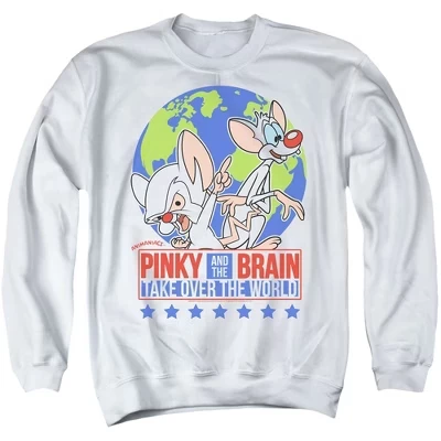 Мужской свитшот Pinky and the Brain Campaign, белый