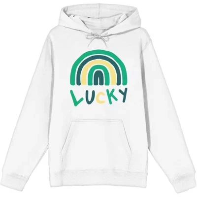 Толстовка с длинным рукавом St Pats Lucky Rainbow для взрослых белая