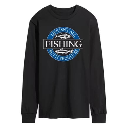 Мужской лонгслив Instant Message Fishing, черный