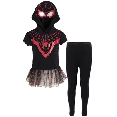 Детский костюм для девочек Marvel Miles Morales, футболка и леггинсы
