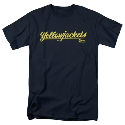 Футболка для взрослых с логотипом Yellowjackets темно-синего цвета